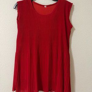 Red dress top- L